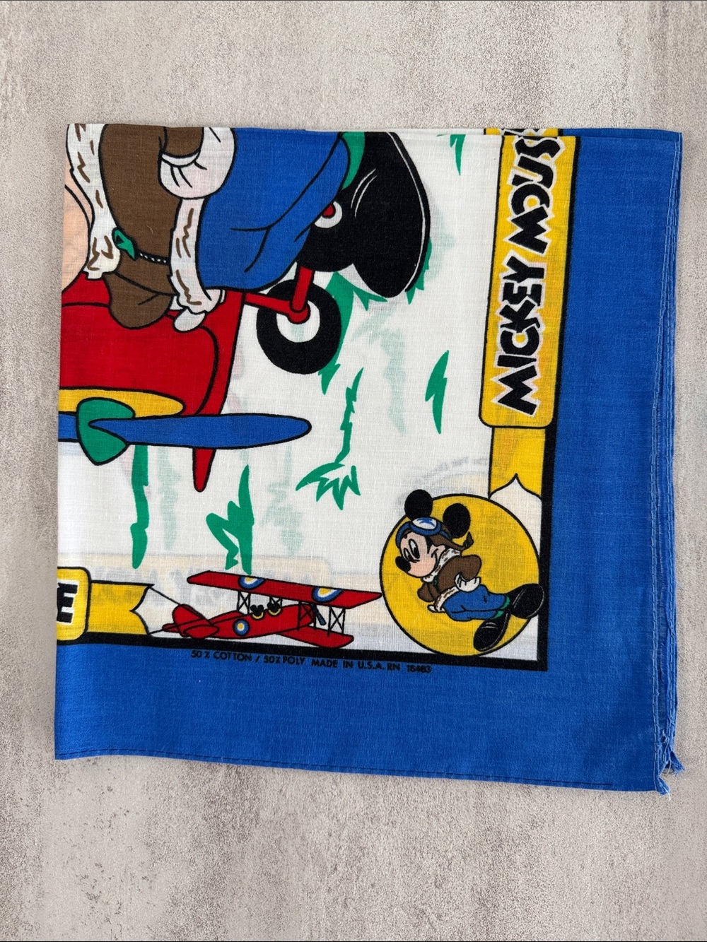 Disney Mickey Mouse Pilot Bandana - Blue, Red, Yellow - Picture 4 of 4